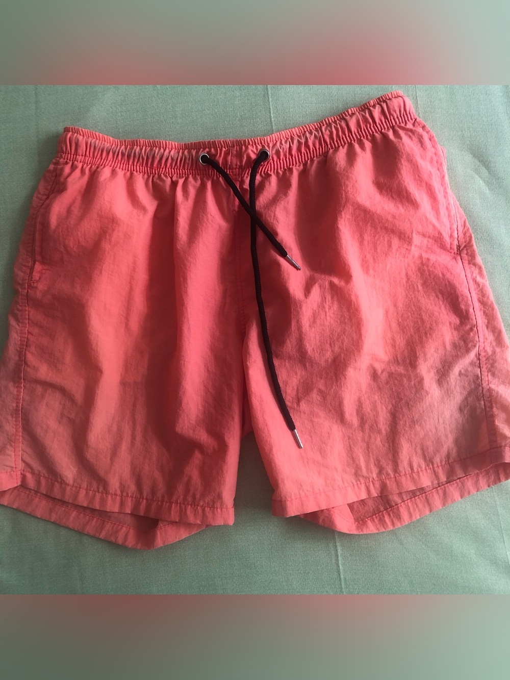 SHEIN Coral Pink Drawstring Athletic Shorts